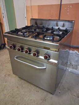 Plynový sporák Bertos G7F4E+FG1 ( 4x hořák + pec GN 1/1
