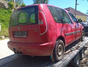 Škoda Roomster 1.4 TDi - náhradní díly, ještě pojízdné