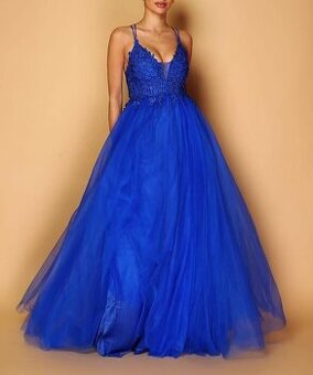 NOVÉ plesové šaty KRÁLOVSKY MODRÉ