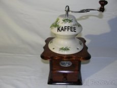 Porcelánový, velký, stolní, mlýnek na kávu - Konvalinky 1