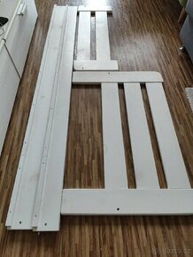 Dřevěná postel masiv bílá 90x200