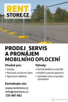 Prodej, servis a pronájem mobilního oplocení – RENTSTORE