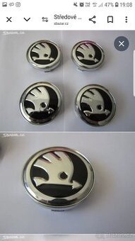 Středové poklicky 60mm ŠKODA NOVÉ