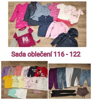 Sada 32ks dívčího oblečení vel 116/122