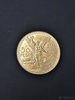 Mexiko – zlatá mince 50 Pesos „Centenario“ (1821–1921)
