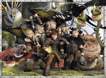 nové XXL puzzle - Jak vycvičit draka - 300 dílků