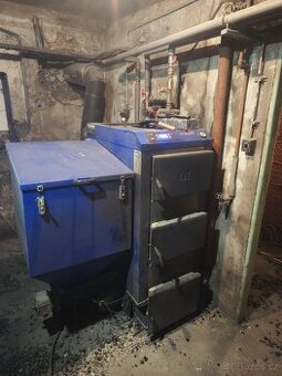 Automatický kotel na uhlí Galmet 40kw + nerezový komín 12m