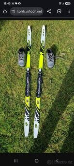 Dětské bezky 130 cm + vázání + boty 31