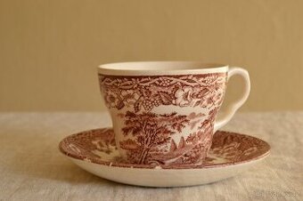 Starožitný hrnek s podšálkem ENGLAND