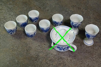 Cibulák porcelán kalíšky a kalíšky na vejce