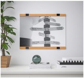 VISBÄCK – sada na zavěšení plakátu, bambus, 61 cm