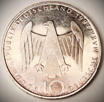 10 marek Německo 1994 50. výr. atentátu na Hitlera stříbro