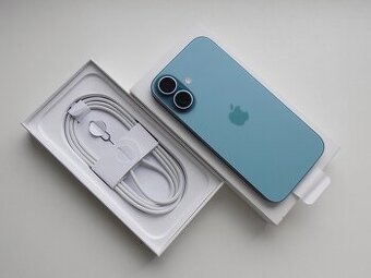  APPLE iPhone 16 128GB Modrozelený - ZÁRUKA - JAKO NOVÝ
