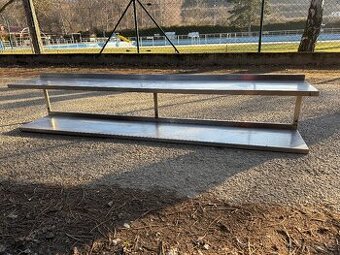 Nerezová dvoupatrová nástavba/police na stůl