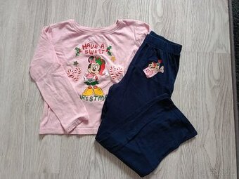 Vánoční dívčí pyžamo 110/116