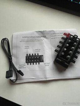 Výkonný PWM Hub pro 10 ventilátorů s Molex napájením – Nový