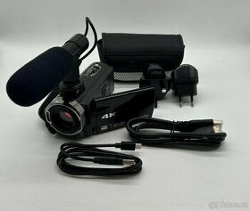 Videokamera 4K UHD 60FPS s  obrazovkou s 18x zoomem / 48MP