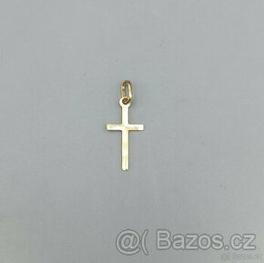 Zlatý přívěsek kříž 0,35g, 14 kt, 585/1000