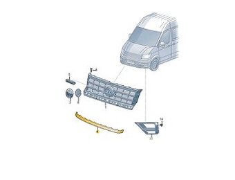 chromová spodní mřížka vw crafter přední 7C0853767