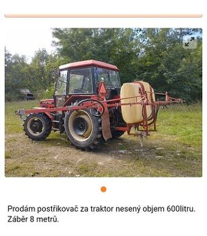Postřikovač nesený 600L