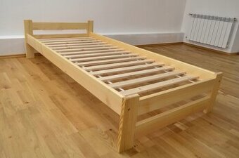 Nová postel 90x200 borovice masiv + rošt