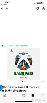 Xbox Game Pass Ultimate - 3 měsíční předplatné