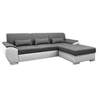 Sedací souprava ROYAL MINI - pravá, šedá/bílá