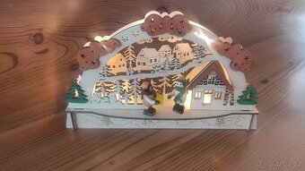 Dřevěná led vánoční dekorace