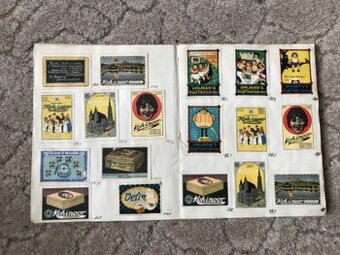 Staré nálepky ze sirek a jiných
