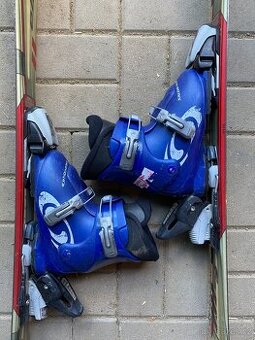 Lyže 100cm, lyžáky 20/20.5 247mm, vázání. Komplet