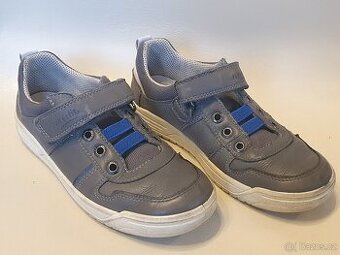Dětské boty Superfit sneakers kožené šedé vel.33