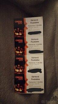 Prodám 4 dárkové poukazy Cinema City