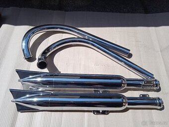 Nové výfuky rybiny + kolena Jawa ČZ 250/353 a 350/354 ,české