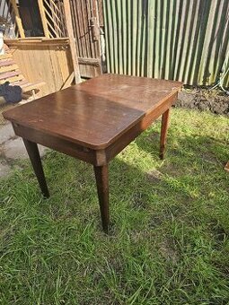 Starožitný, rozkládací, masivní stůl