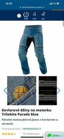 Kevlarové džíny na moto Trilobite