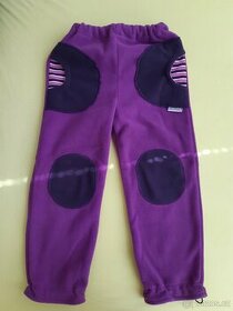 Fleecové kalhoty vel. 110 Veselá nohavice fialové - 1