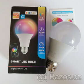 TUYA barevná LED žárovka Smart Bluetooth E27 9W