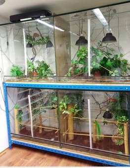 Sestava terarii horni a dolní větrání,posouvaci dvířka, včet