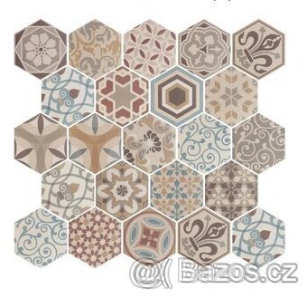 Dlažba Equipe Hexatile Harmony Colour 16,5 x 20