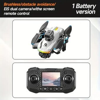 Nový dron bílý s ovladečem s displayem - 1