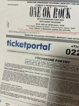 Vstupenky na ONE OK ROCK