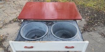 Starožitný stůl s dřezem na umývání - TOP STAV