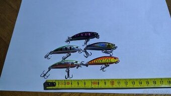 🎣 Sada 5 woblerů 5 cm – nové, různé barvy