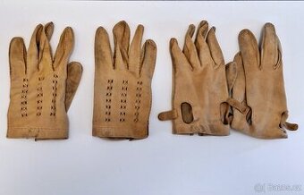 Retro kožené rukavice 2 páry