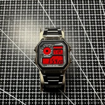 Casio Royale I Color Mod (Silver Red Shift)