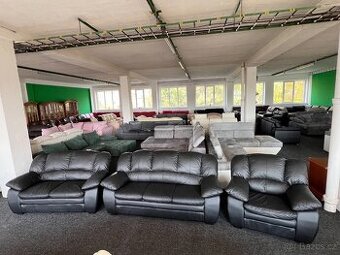 Sedací souprava 3 + 2 + 1 - kůže - NEPOUŽITÁ