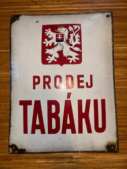 Starožitná smaltovaná cedule PRODEJ TABÁKU