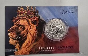 2oz 2021 Česky Lev číslovaný  standard