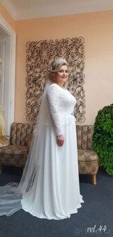 IVORY SVATEBNÍ KRAJKOVÉ ŠATY vel.44/46