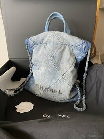 Rezervace Denim kabelka/batůžek Chanel, stříbrný hardware